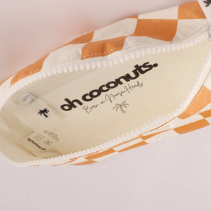 Australia bum bag with born in noosa heads stamp and palm tree chunky zip