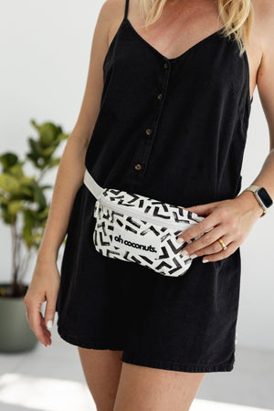 oh coconuts koa bum bag australia with water resistant wipe clean material and option for hip or crossbody
