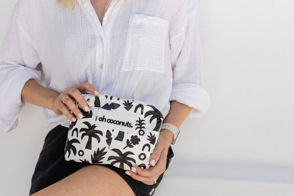 Medium Beach Pouch - Palm + Co - oh coconuts.