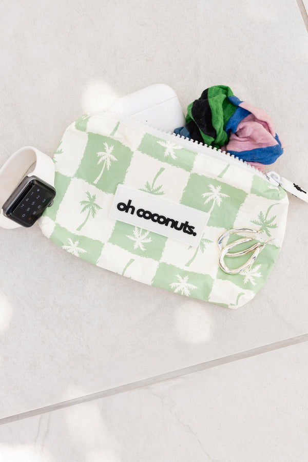 Wallet Pouch - Green Palms - oh coconuts.