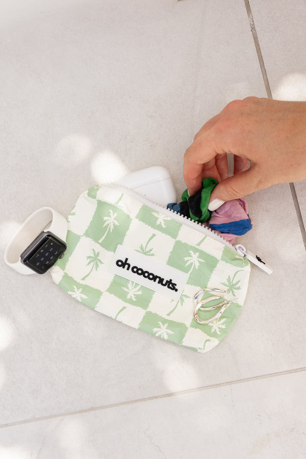 Wallet Pouch - Green Palms - oh coconuts.