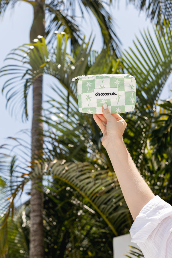 Wallet Pouch - Green Palms - oh coconuts.