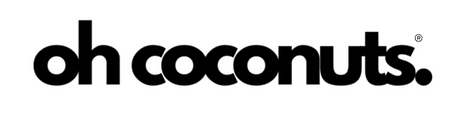 The black 'oh coconuts.' logo text centered on a plain white background.