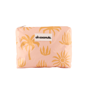 Wet | Dry Pouch | Large | Pink Palms - oh coconuts.