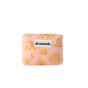 Wet | Dry Pouch | Medium | Pink Palms - oh coconuts.
