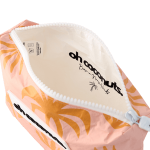 Wet | Dry Pouch | Medium | Pink Palms - oh coconuts.